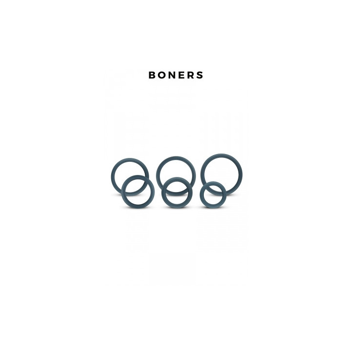 Set de 6 anneaux de pénis larges - Boners