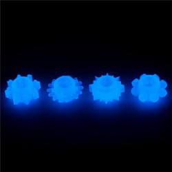 Set Lumino Play 4 Anneaux pour le Pénis Lumière Bleue