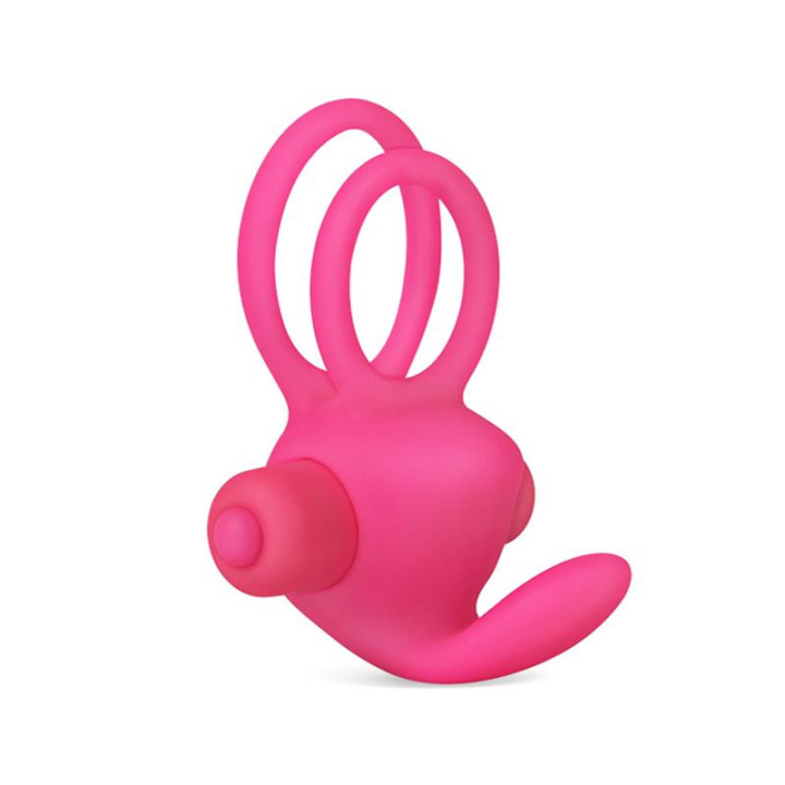 Anneau Vibrant Double Power Clit Duo Rose
