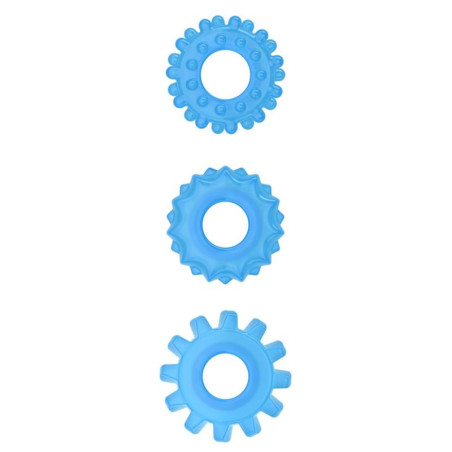 Lumino Play Set de 3 Anneaux pour le Pénis Lumière Bleue