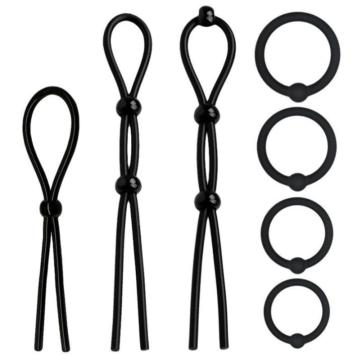 Set de 7 Anneaux pour le Pénis en Silicone Solide
