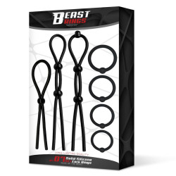 Set de 7 Anneaux pour le Pénis en Silicone Solide