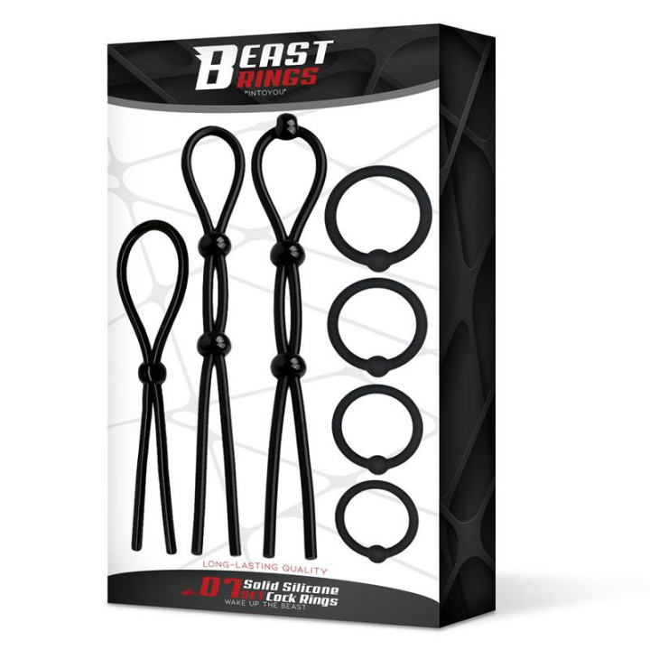 Set de 7 Anneaux pour le Pénis en Silicone Solide