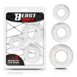 Set de 3 Anneaux pour le Pénis Flexibles Transparents