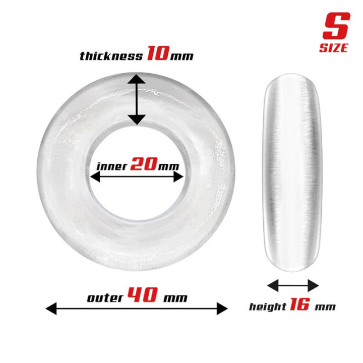 Set de 3 Anneaux pour le Pénis Flexibles Transparents
