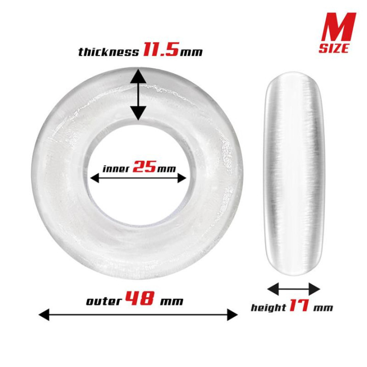 Set de 3 Anneaux pour le Pénis Flexibles Transparents