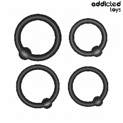 ADDICTED TOYS - LOT D'ANNEAUX EN SILICONE À PRESSION