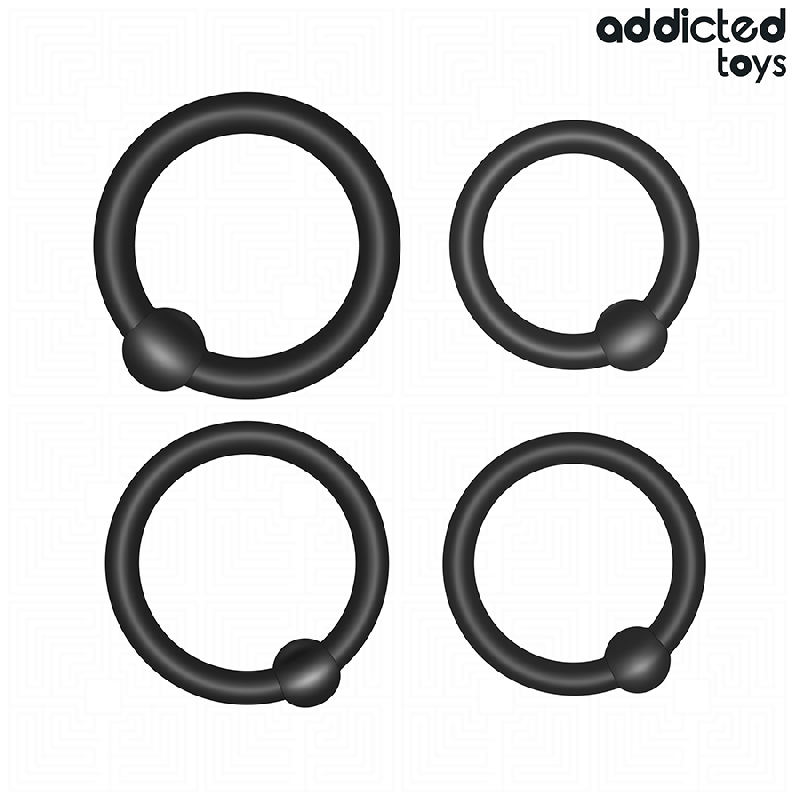 ADDICTED TOYS - LOT D'ANNEAUX EN SILICONE À PRESSION