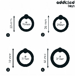 ADDICTED TOYS - LOT D'ANNEAUX EN SILICONE À PRESSION