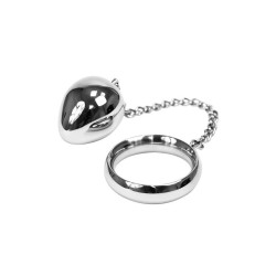Anneau Pénien avec Oeuf Anal Acier Inox 40mm