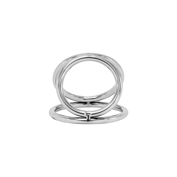 Triple Ring, cockring métal 3 anneaux 5/3,7/4,5cm