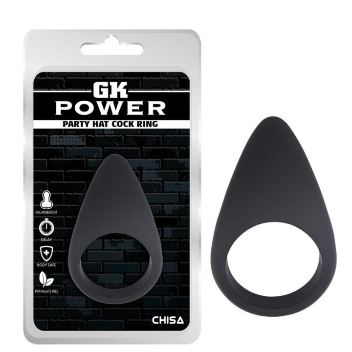 Anneau pour le Pénis Party Hat Silicone Noir