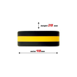 Anneau pour le Pénis 100% Silicone Solide 3.6 cm Jaune et Noir