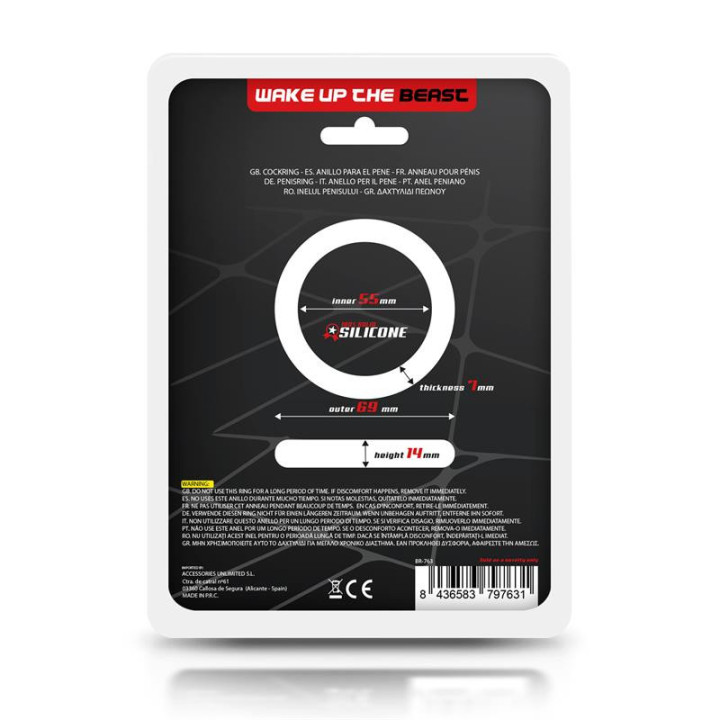 Anneau pour le Pénis Silicone Solide 5.5 cm Noir