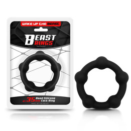 Anneau pour le Pénis en Silicone Solide 3,5 cm Noir