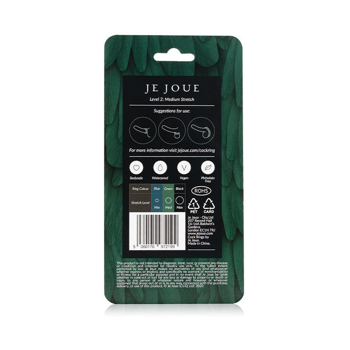 JE JOUE - BAGUE SILICONE VERTE CHOKE MOYEN