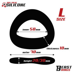 Anneau en Silicone Solide 50 mm Taille L