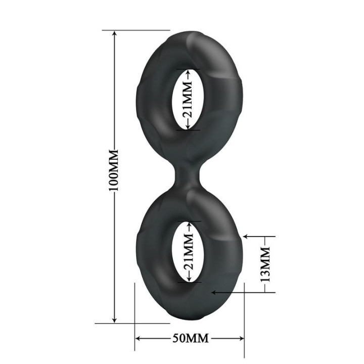 Radwan Anneau pour le Pénis Double Silicone Mod 19