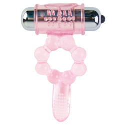 BAILE - ANNEAU SILICONE 10 RYTHMES DE LANGUE AVEC VIBRATION ROSE