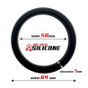 Anneau Pénien en Silicone Solide 5 cm Noir