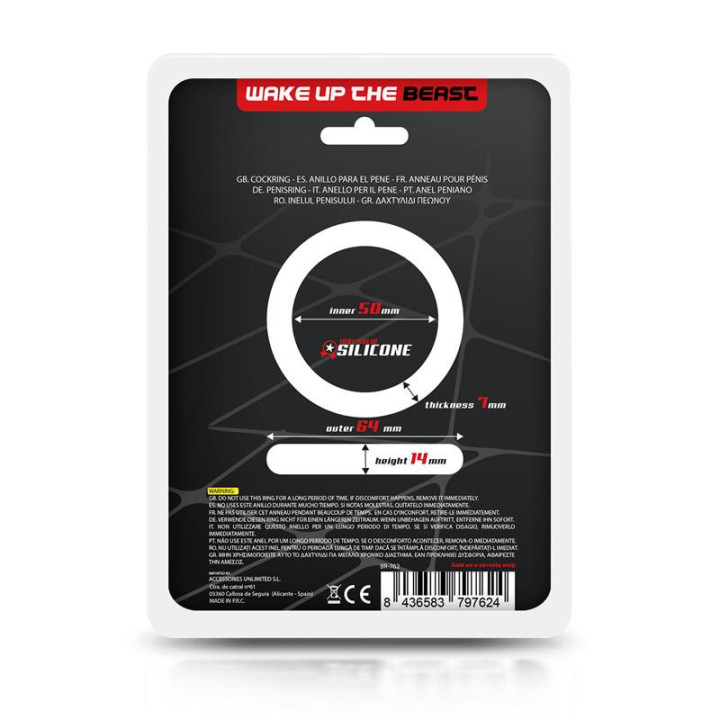 Anneau Pénien en Silicone Solide 5 cm Noir
