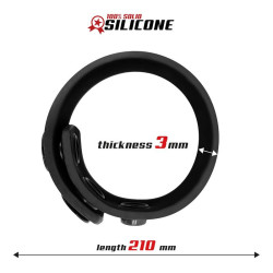 Anneau pénien ajustable en silicone solide 15-21 cm