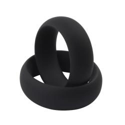Anneau pour le Pénis Infinity Silicone M Noir