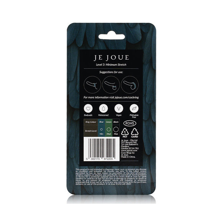 JE JOUE - BAGUE SILICONE BLEUE STRANGULATION MINIMUM