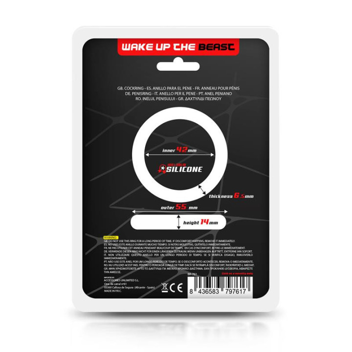 Anneau pour le Pénis Silicone Solide 4.2 cm Noir