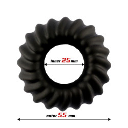 Anneau pour le Pénis Sawtooth Silicone Liquide 25 mm