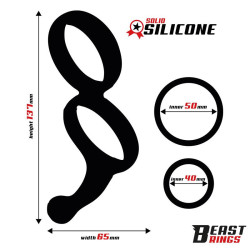 Anneau Double Silicone Solide 50/40 mm