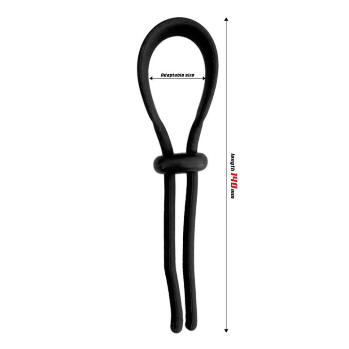 Anneau pour le Pénis Wider Arrest Ajustable en Silicone Solide