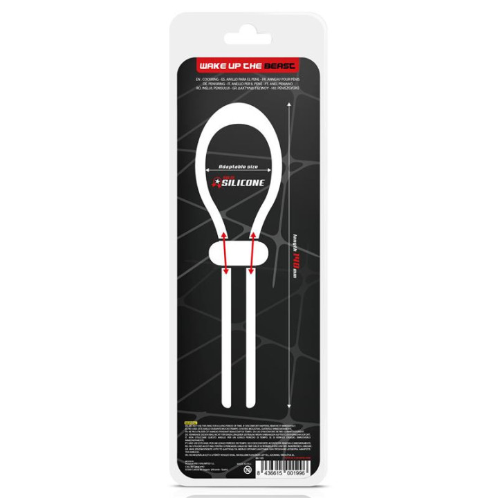 Anneau pour le Pénis Wider Arrest Ajustable en Silicone Solide