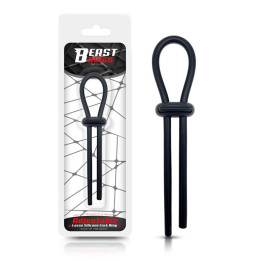 Anneau pour le Pénis en Lazo Ajustable Silicone Solide Noir